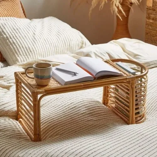 Flojera Tray - Luxury bamboo tray Egypt by Royal Garden, W 80cm x D 40cm x H 42cm wide elevated natural stand