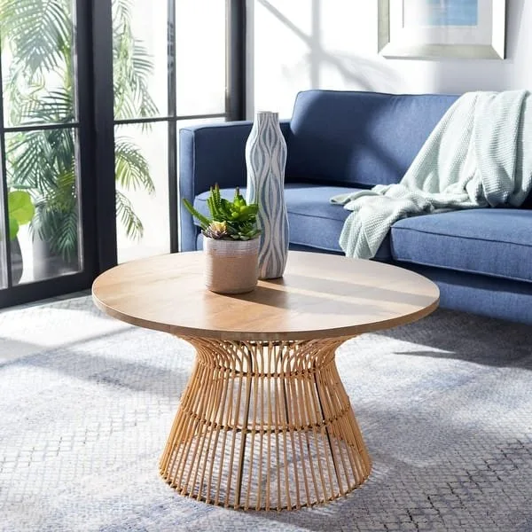 Plano Table - Luxury bamboo and oak coffee table Egypt by Royal Garden, D 80cm x H 45cm