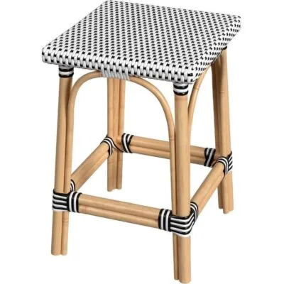 Tulare Stool - Luxury bamboo bar stool Egypt by Royal Garden, W 42cm x D 42cm x H 60cm shortest natural stool