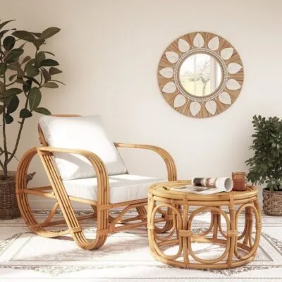 Scala Chair - Luxury pure bamboo lounge chair Egypt by Royal Garden, W 75cm x D 85cm x H 90cm