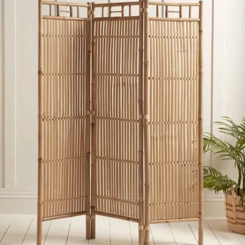 Sopalar Divider - Luxury bamboo room divider Egypt by Royal Garden, W 120cm x H 180cm natural bamboo partition