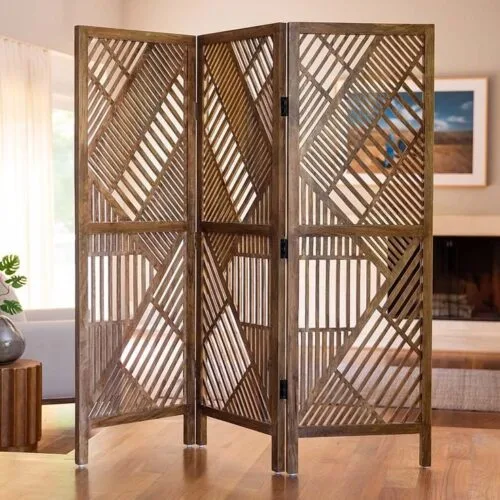 Inverso Divider - Luxury beech wood room divider Egypt by Royal Garden, W 150cm x H 200cm solid natural hardwood