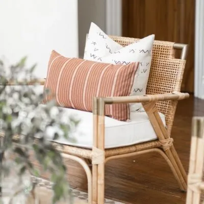 Seeland Chair - Luxury pure bamboo lounge chair Egypt by Royal Garden, W 75cm x D 80cm x H 75cm 12cm cushion