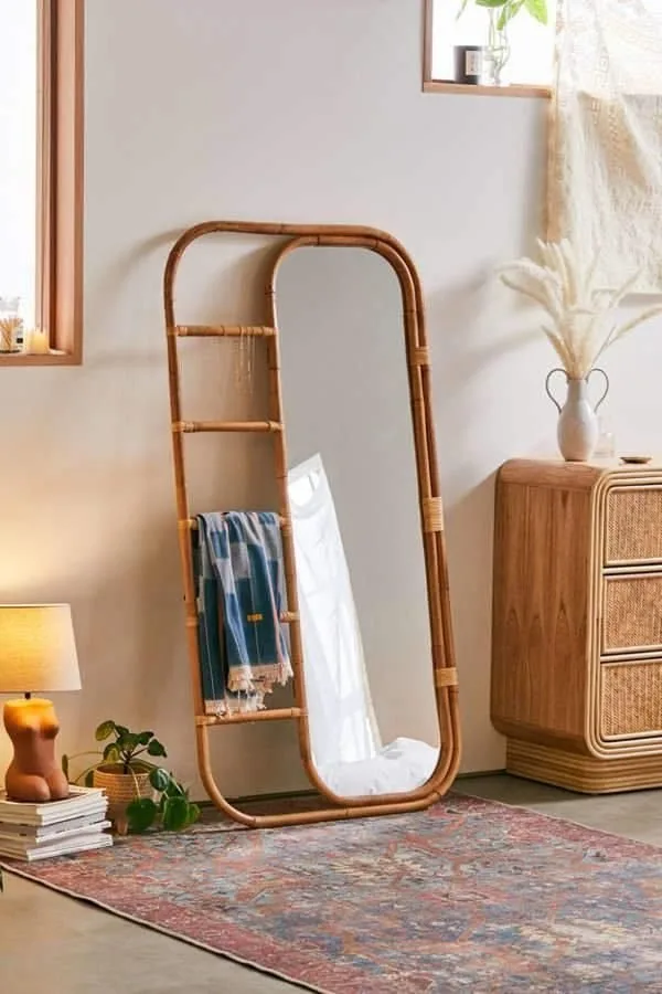 IMG_9603-1.jpg Versatile Mirror - Luxury bamboo mirror Egypt by Royal Garden, W 80cm x H 170cm wide natural bamboo floor mirror
