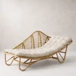 Caterpillar Chaise Lounge - Luxury bamboo outdoor chaise lounge Egypt by Royal Garden, L 180cm x D 75cm x H 40cm deepest bamboo