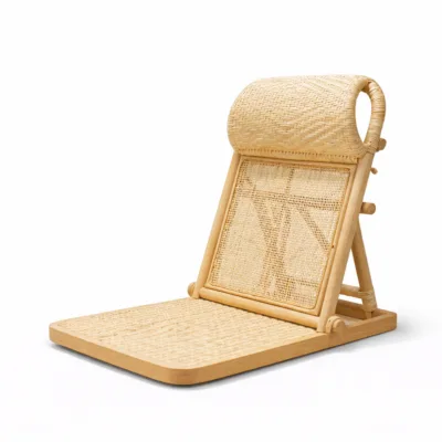 Sabbia Chaise Lounge - Luxury bamboo outdoor chaise Egypt by Royal Garden, L 65cm x D 60cm x H 70cm most compact