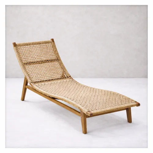 Fionda Chaise Lounge - Luxury outdoor rope chaise lounge Egypt by Royal Garden, L 180cm x W 80cm x H 30cm only rope