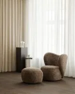 Blana Chair — Natural Beech Wood Armchair with Linen by Royal Garden