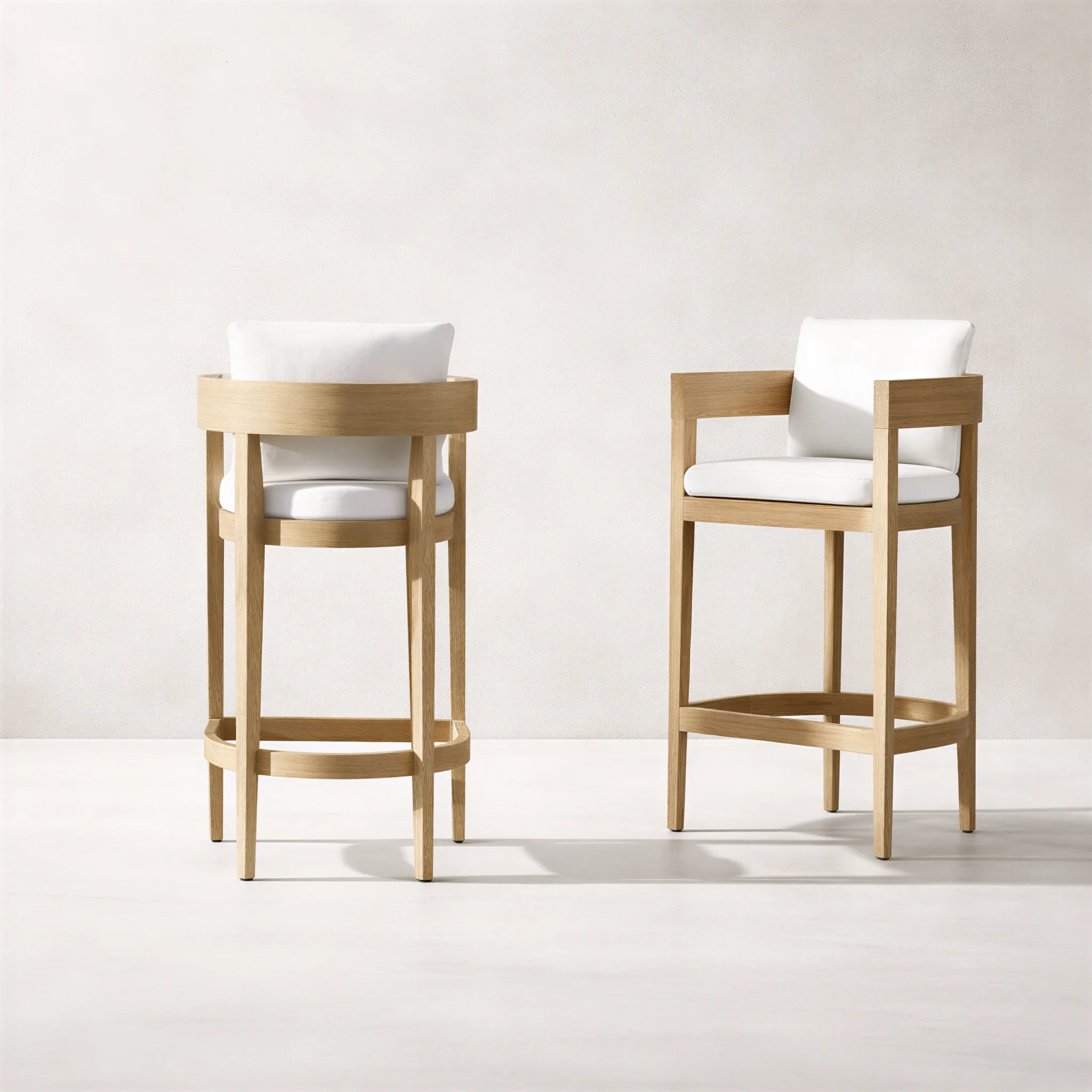 Arabella High Chair - Luxury outdoor high chair Egypt by Royal Garden, W 55cm x D 50cm x H 105cm seat 70cm Beech Pitch Pine Teak