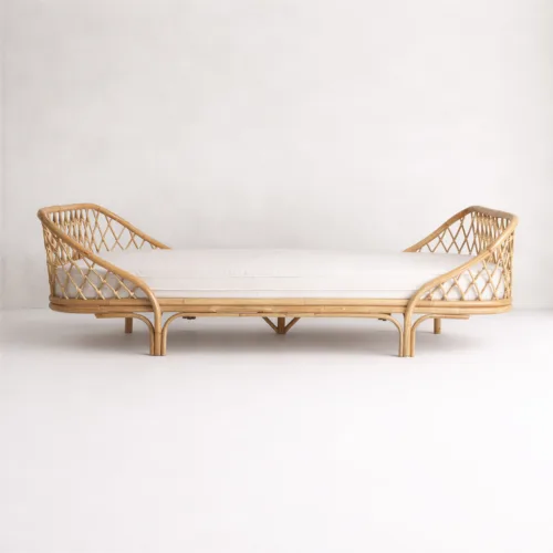 Lotus Sofa - Luxury pure bamboo outdoor sofa Egypt by Royal Garden, L 200cm x D 85cm x H 80cm wide deep