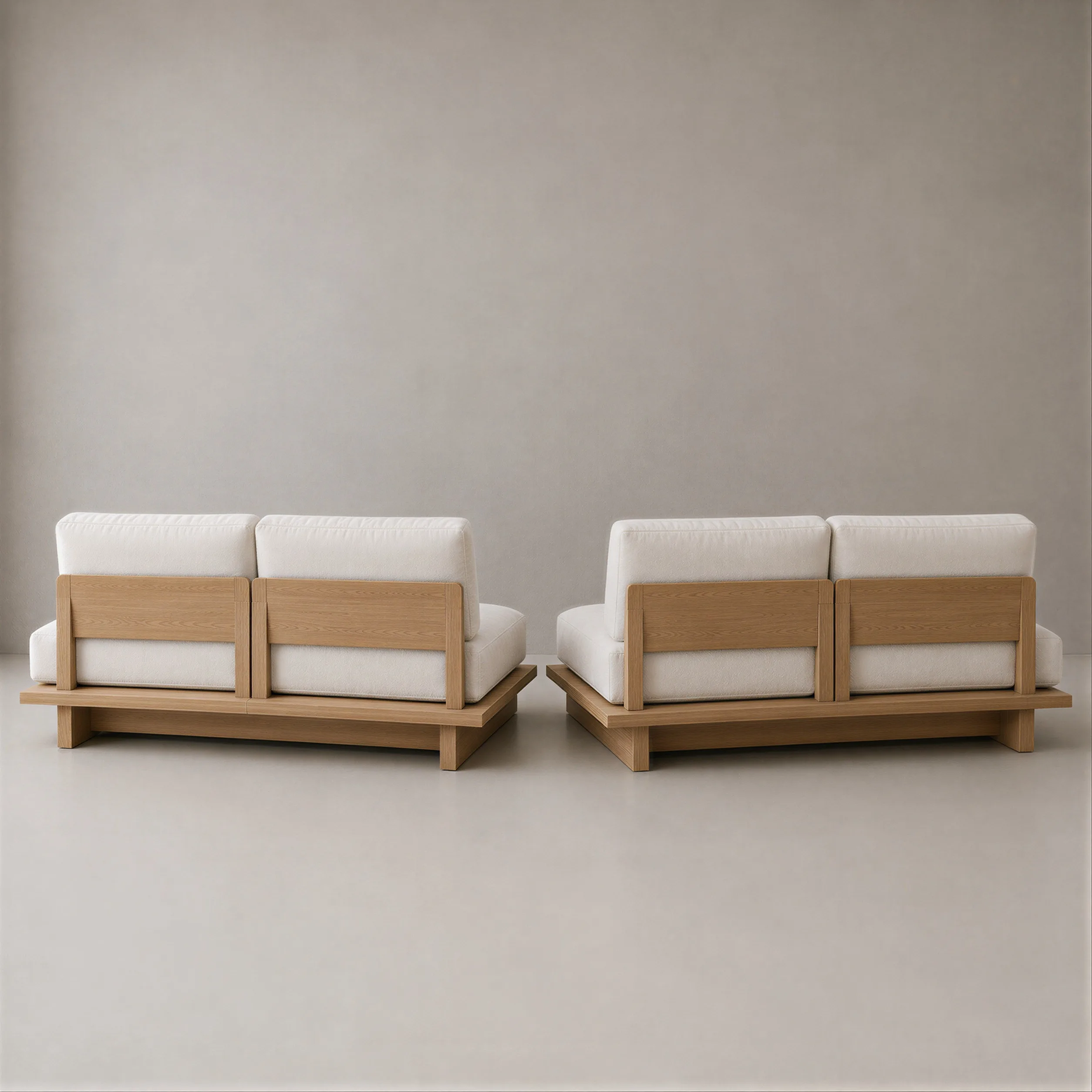 Madera Oak Veneered Plywood Sofa - Image 2