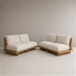 Madera Oak Veneered Plywood Sofa
