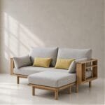 Angolo L Shape Beech Wood Indoor Sofa