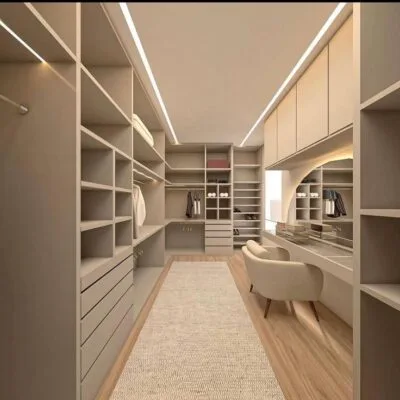 Blancura Dressing room - Luxury custom dressing room Egypt by Royal Garden, bright light-toned wardrobe design