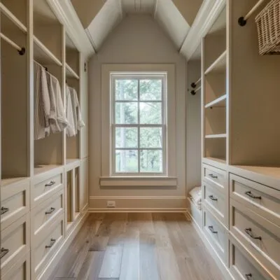 Ropa Dressing room - Luxury custom dressing room Egypt by Royal Garden, open shelving boutique wardrobe design
