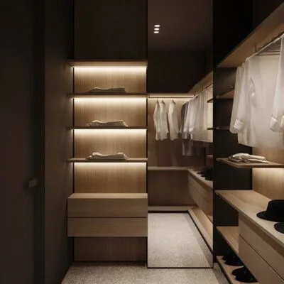 Garbo Dressing room - Luxury custom dressing room Egypt by Royal Garden, glamorous statement wardrobe design