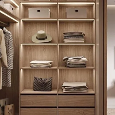 Toga Dressing room - Luxury custom dressing room Egypt by Royal Garden, draped soft-close wardrobe design